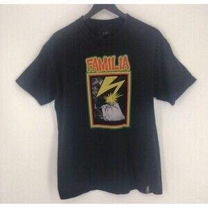 FAMILIA Skateboard Shop BAD BRAINS Skate Punk Black T-Shirt Mens L